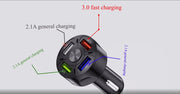 4 Port USB Car Charger adaptor 48W Quick 7A quick charging capable - ScootRasch Outdoor Equipment