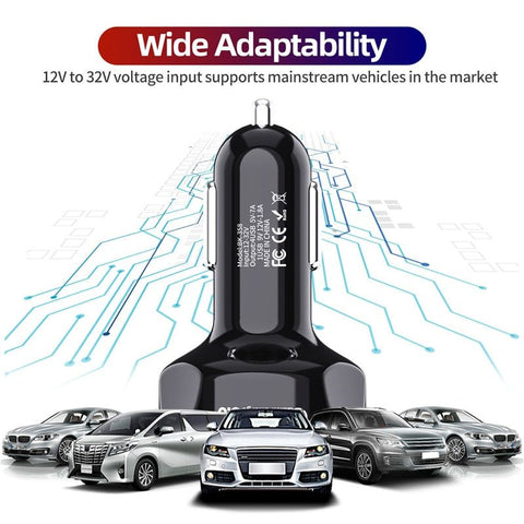 4 Port USB Car Charger adaptor 48W Quick 7A quick charging capable - ScootRasch Outdoor Equipment