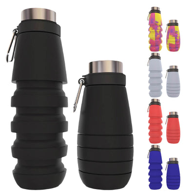 500ML PORTABLE SILICONE FOLDING WATER DRINKING BOTTLE - ScootRasch Outdoor Equipment