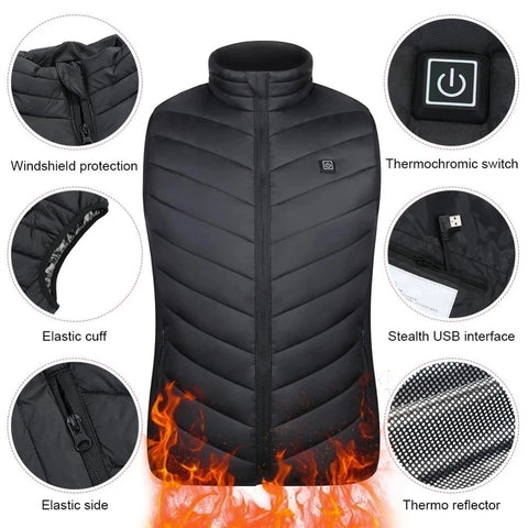 Heat-Zone Vest - Heated Washable Vest - Battery Not Included - ScootRasch Outdoor Equipment