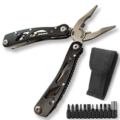 Multitool Knife Pliers Pocket Knives Saw Kit Survival Folding Multi Tool with Screwdriver Bits Set Outdoor Fishing Camping Accessories Emergency Multifunctional Gift for Men Boyfriend Father - ScootRasch Outdoor Equipment