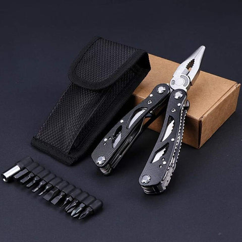 Multitool Knife Pliers Pocket Knives Saw Kit Survival Folding Multi Tool with Screwdriver Bits Set Outdoor Fishing Camping Accessories Emergency Multifunctional Gift for Men Boyfriend Father - ScootRasch Outdoor Equipment