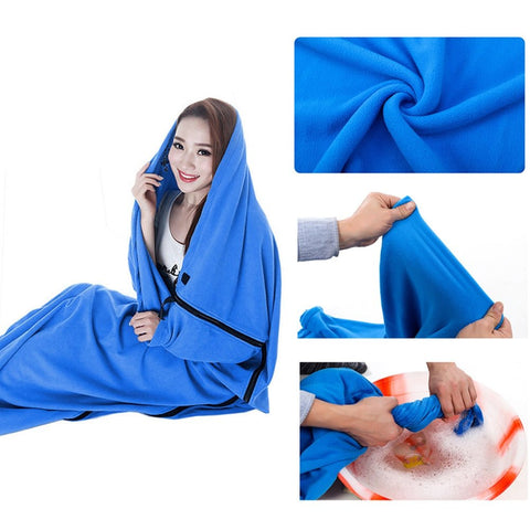 PORTABLE LIGHTWEIGHT TRAVEL FLEECE SLEEPING BAG - ScootRasch Outdoor Equipment