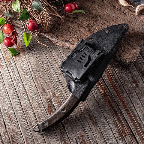 Stainless Steel Boning Knife Handmade Fishing Knife Kitchen Meat Cleaver Outdoor Camping Cutter Chef Knives with Kydex Sheath - ScootRasch Outdoor Equipment